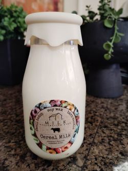 Cereal Milk Glass Bottle Candle
