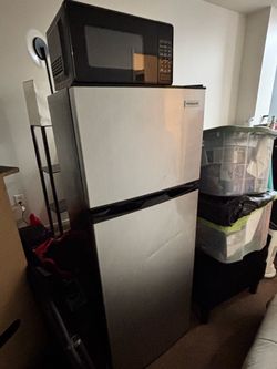 fridge and microwave