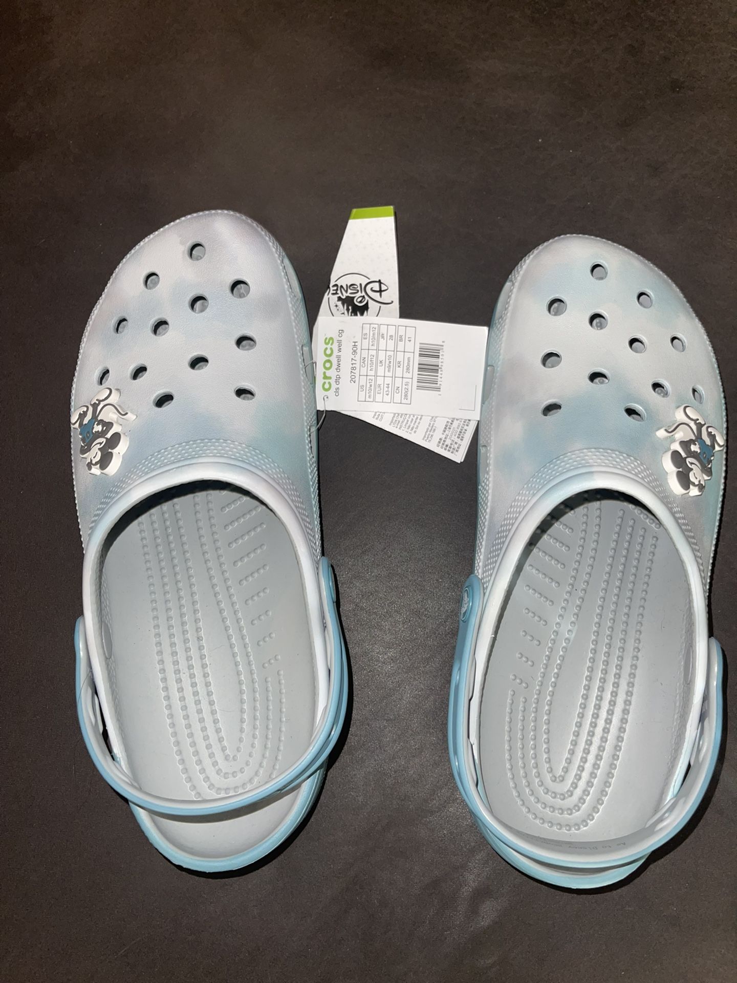 Disney Mickey Blue Tie Dye Crocs 10M/12W