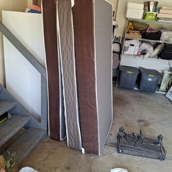 2 Single Bed Frames And Boxsprings And Matresses