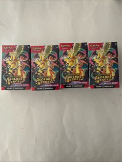 4 Pokemon TCG Mega Evolution Ascended Heros Booster Bundle