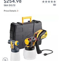 WAGNER Handheld Paint Sprayer: HVLP, Handheld, Pressure, 10 in Overall Ht, Electric, Stains, 120V AC