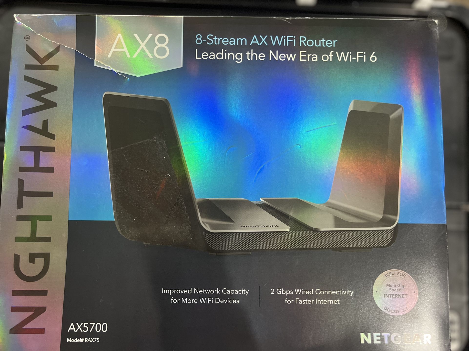 Netgear Nighthawk AX8 8-Stream AX5700 Wi-Fi 6 Router RAX75 NEW