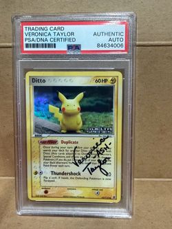 Ex Delta Species. Ditto/Pikachu. Veronica Taylor authentic