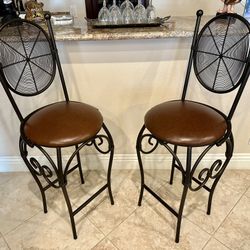 Two Matching Foldable Bar Chairs or Stools $50 each $90 for both 