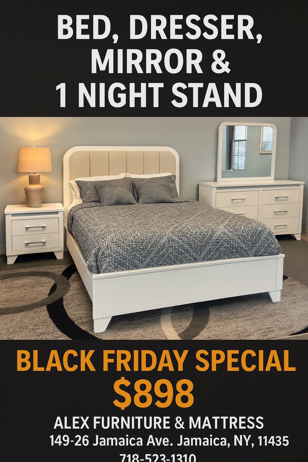 Ashley Bedroom Set – Bed • Dresser • Mirror • 1 Nightstand 💥 ONLY $898! 💥