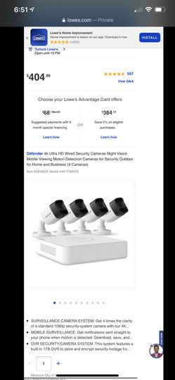 Brand new Defender 4K Security System