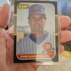 Ryne Sandberg '87 Leaf '87 Topps Baseball Cards 