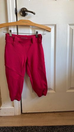 YL red bellalete softball pants