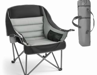 Padded Folding Camping Chair with Carry Bag