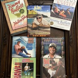 Jimmy Buffett Bundle/2 New Books/1 Used DVD/4 Used CD’s