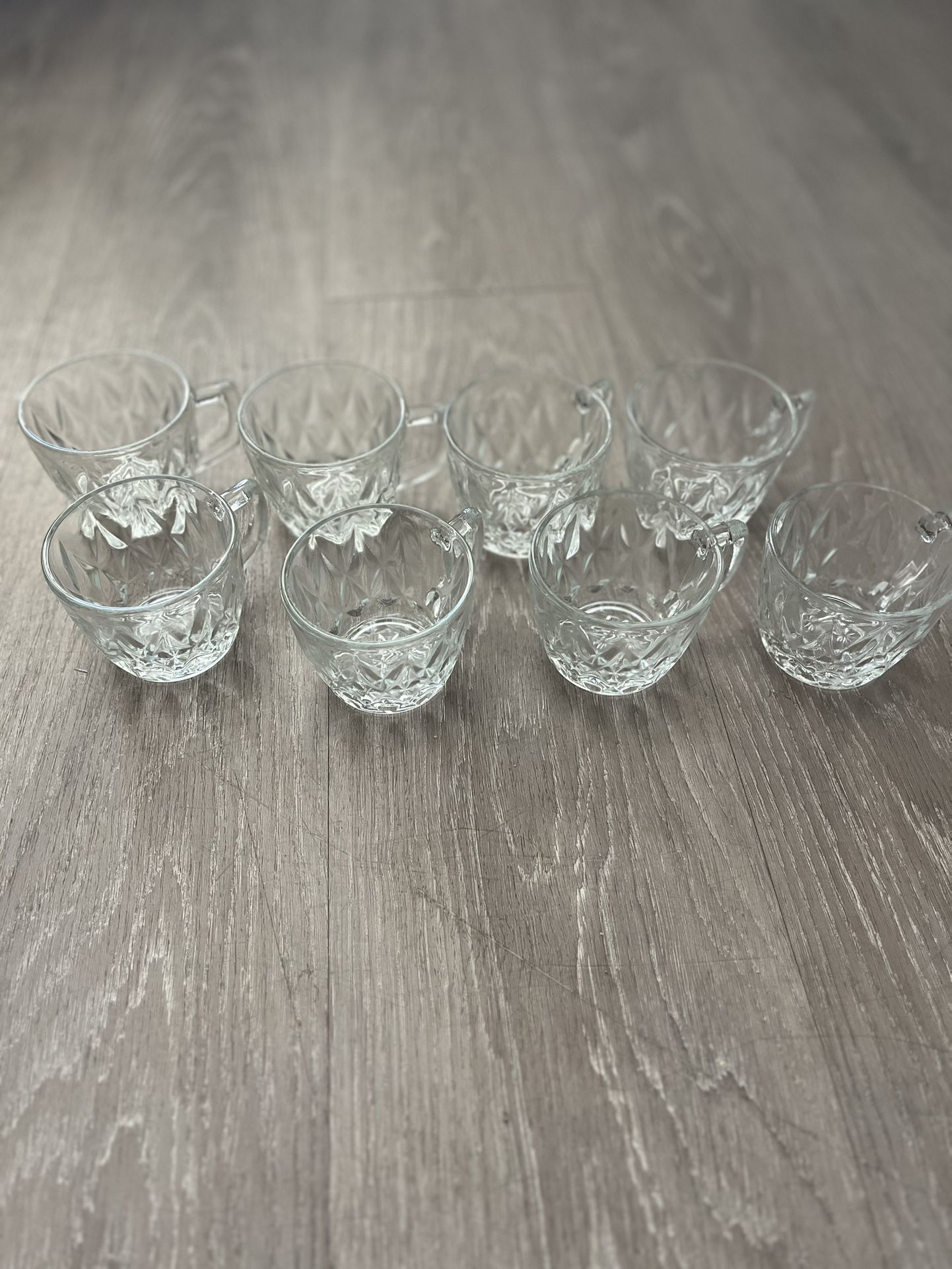 Glass Teacups - Set Of 8