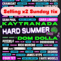 SUNDAY Hard Summer Tickets