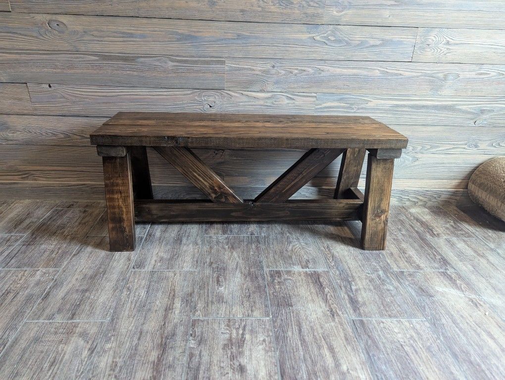 Handcrafted Wooden Bench