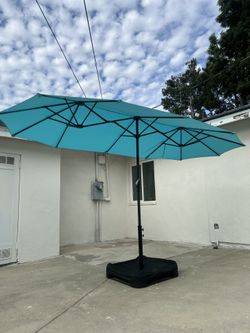 13 ft Rectangle Patio Umbrella with Crank, Outdoor Market Umbrella