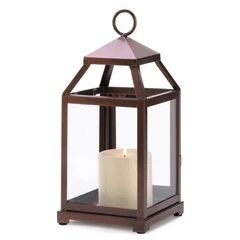 BRONZE CONTEMPORARY CANDLE LANTERN