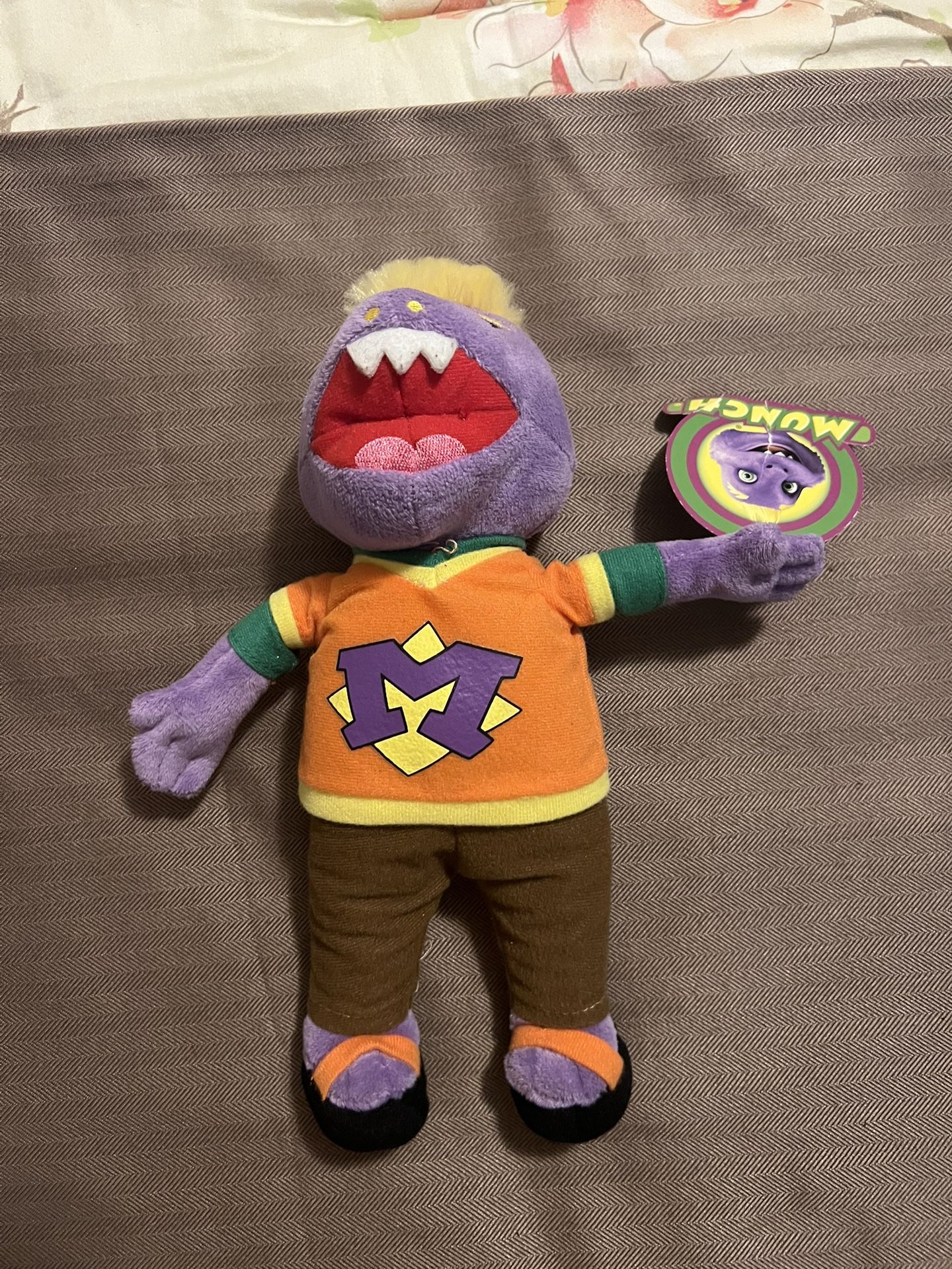 NWT Mr Munch Chuck E Cheese Pizza 11” Plush Purple Monster Toy Stuffed Animal