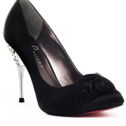 Paris Hilton Spelled Satin Court Shoes (Women) 7.5