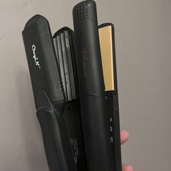 Two For One. Straightener And Crimper 