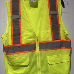 ANSI Class 2 Safety Vest Reflective Hi Vis Yellow – Work Vest (Bulk Deals Available)