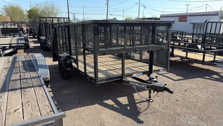 Single axle landscape trailer