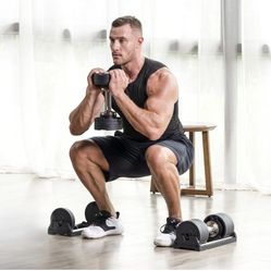 snode Cast Iron Adjustable Dumbbell 50lb/80lb (Single) with Tutorial Videos - Adjustable Weights, Anti-Slip Metal Handle, Adjust in Second for Men and