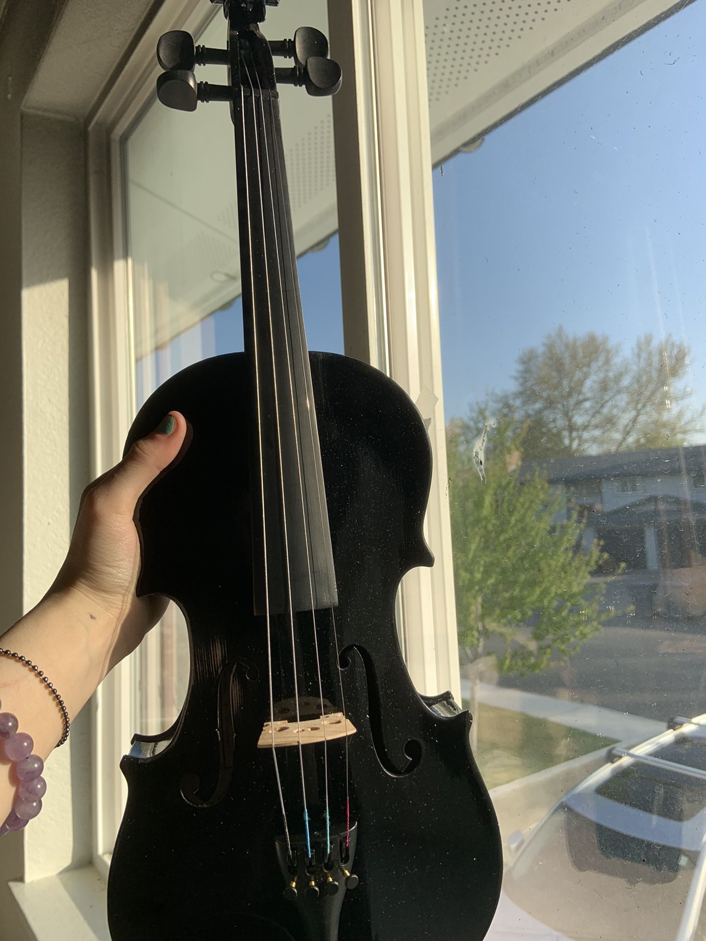 3/4 black violin