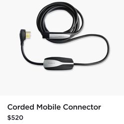Tesla corded cheap mobile connector