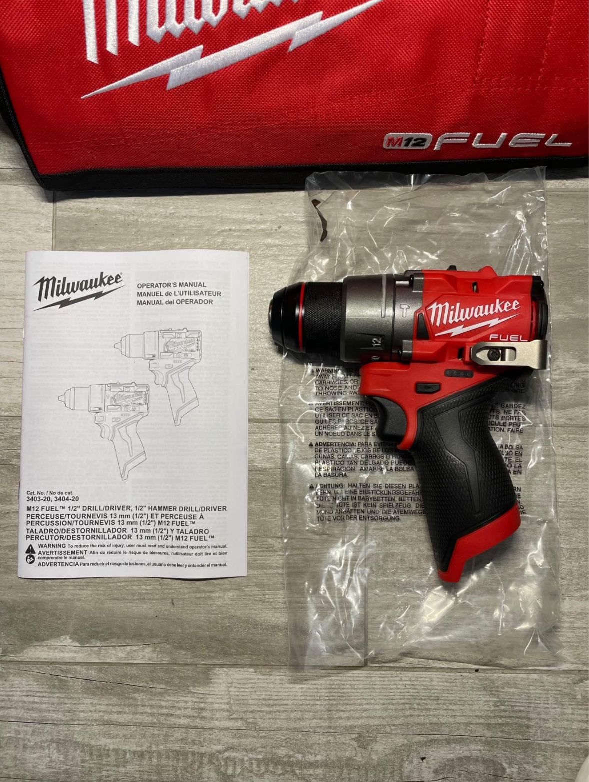 Milwaukee M12 Fuel Brushless Cordless 1/2” Hammer Drill GEN 3 (TOOL ONLY) READ DESCRIPTION