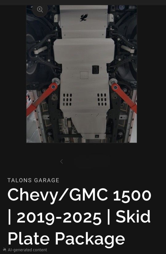 Chevy/GMC Skid Plate $1000.00