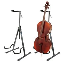 “New”Cello Guitar Stand(XL)foldable/Collapsable W/hook For Bow(retail$89)
