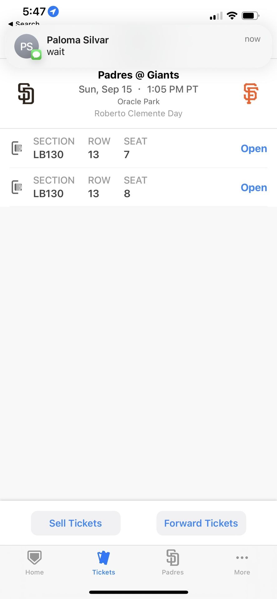 Padres v Giants 9/15