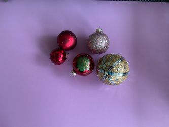 Hand decorated Christmas ornaments
