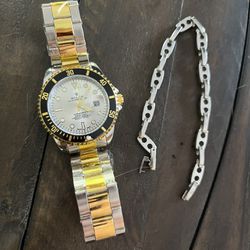 Designer Watch & Bracelet Combo