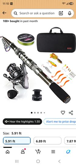 Sougayilang Fishing Rod Reel Combo with Telescopic Fishing Pole Spinning Reel Carrier Bag for Travel Saltwater Freshwater Fishing