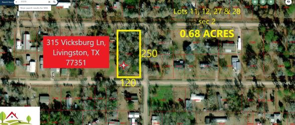 Vendo terreno en Livingston, Tx 250x120 Dueño financia