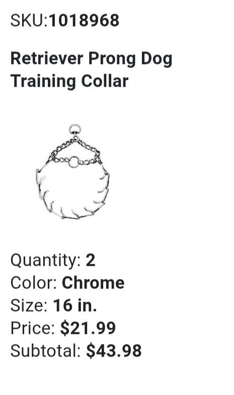 2 Prong Dog Training Collars New Without Tags