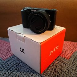 Sony Alpha ZV-E10 Camera with accessories