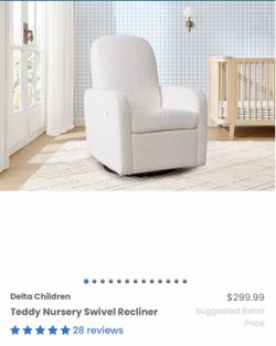 Delta Children Teddy Nursery Swivel Recliner
