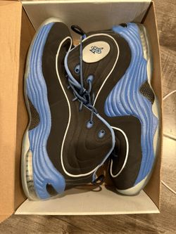 Worn Mens Size 14 Nike Air Penny 2 Black/Varsity Blue-Metallic Silver 