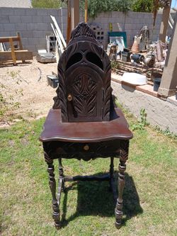 Vtg. Candlestick Telephone Cabinet
