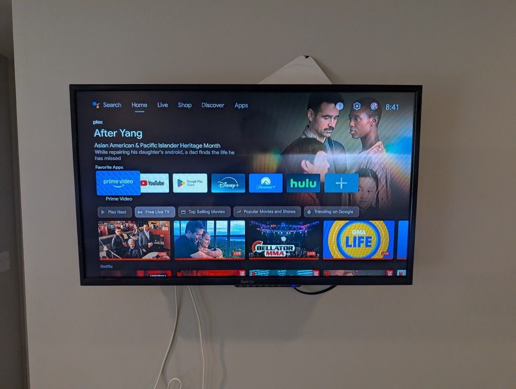 32-In lcd TV with antenna and Google Smart TV stick. Good condition. Includes remote.