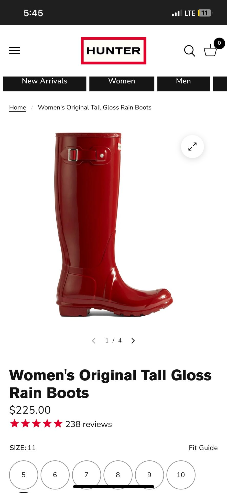 Red Hunter Boots “NEW”