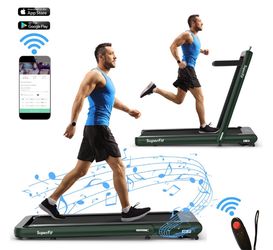 Costway 4.75HP 2 In 1 Folding Home Treadmill with Remote APP Control
