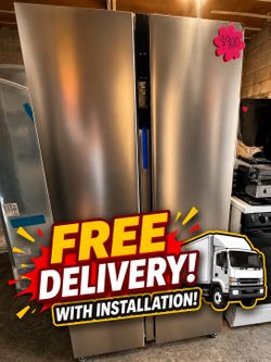 👉 Frigidaire Side-by-Side Refrigerator 21 Cu Ft 🔥 Clean & Working Perfect – Stainless Steel Look / Refrigerador Amplio y Moderno