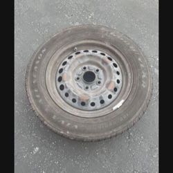 1 X 195/65r15 5x4.5 5x114.3 Steely Rims With Tires !!!!!