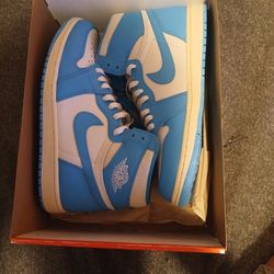 High Top Jordan's Blue And White
