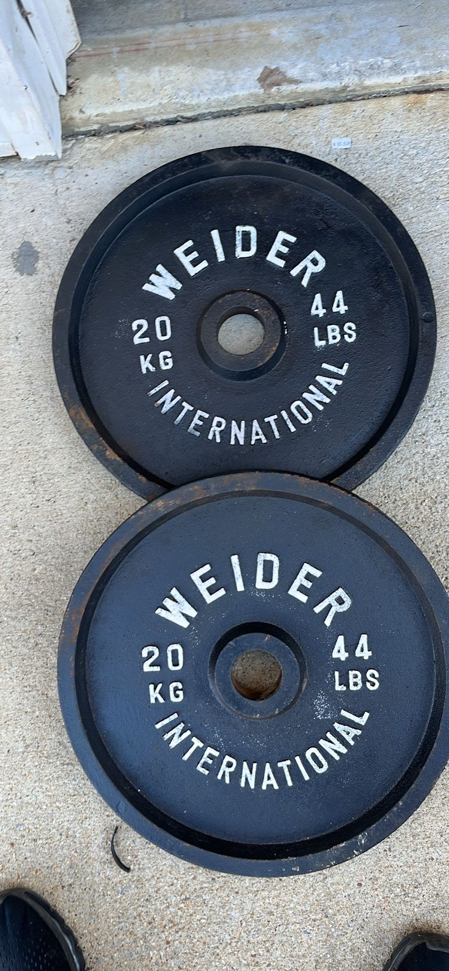 2-44 pound 2” olympic weight plates 