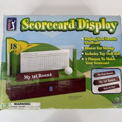 PGA Tour Scorecard Display | Desk Shelf Golf Decor | Drawer Storage | New