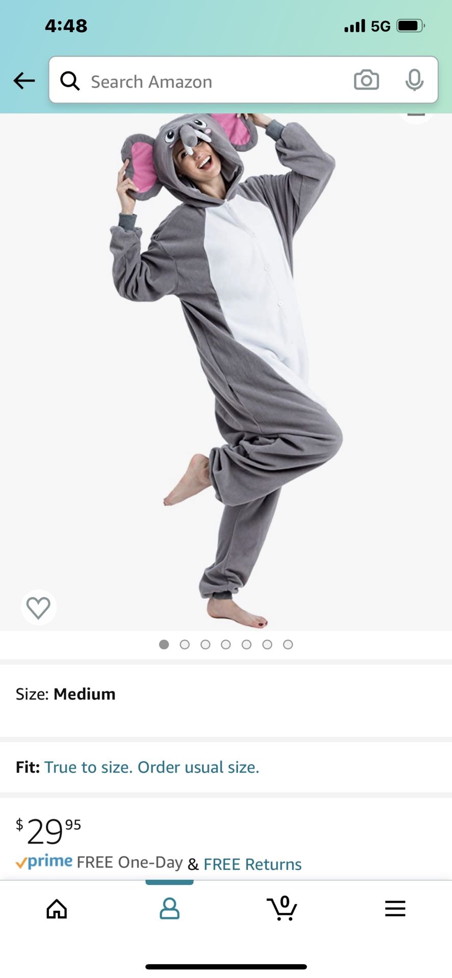 Elephant Onesie Costume